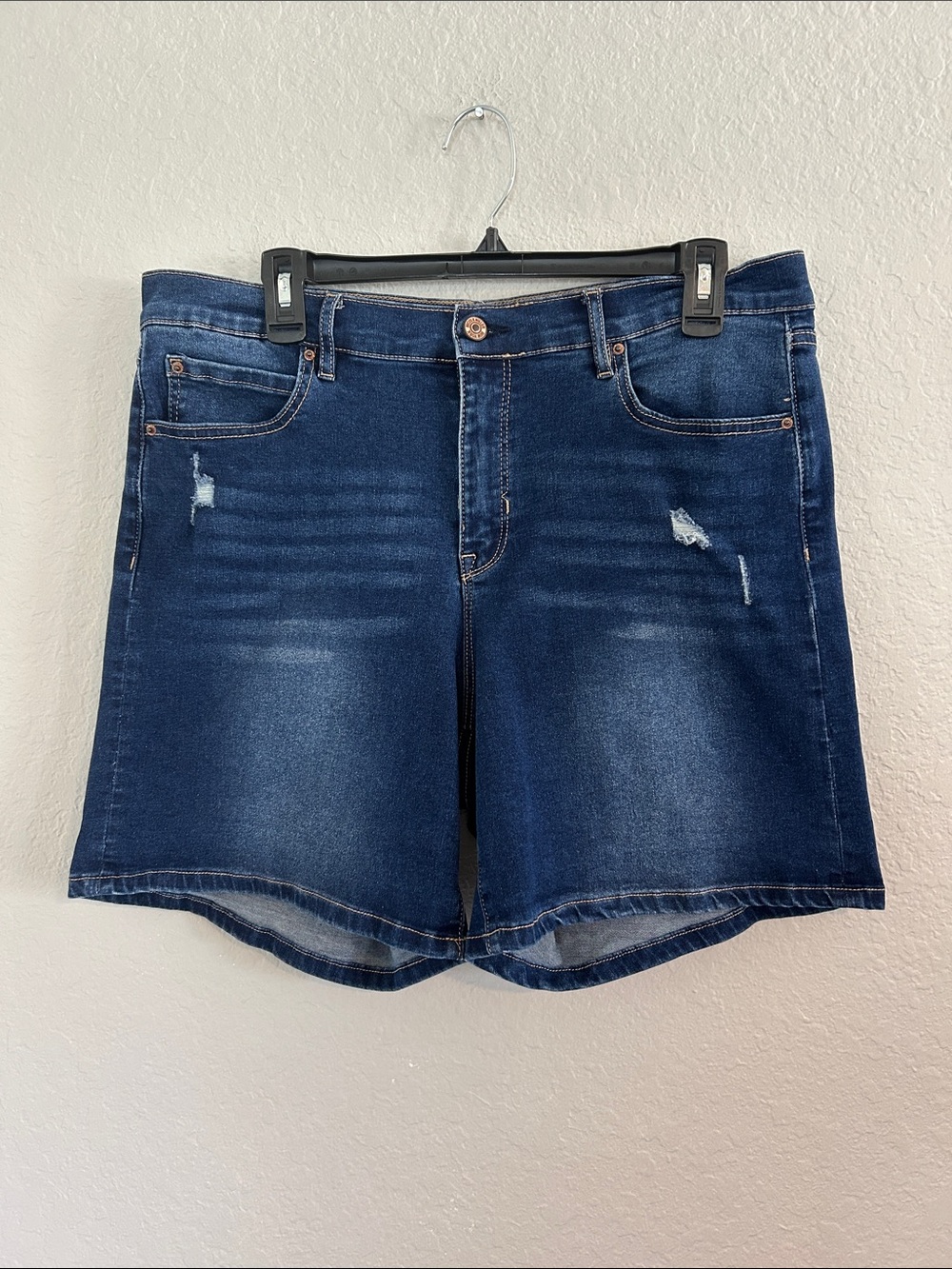 Dark Blue Denim Women's Shorts